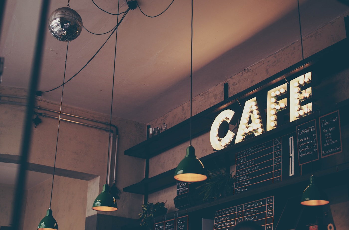 Café interior and seating area